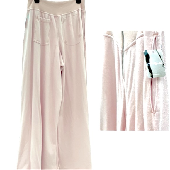 Free People Movement HTF Borderline Wide Leg Hi Rise Zip Sweatpants - Picture 7 of 11